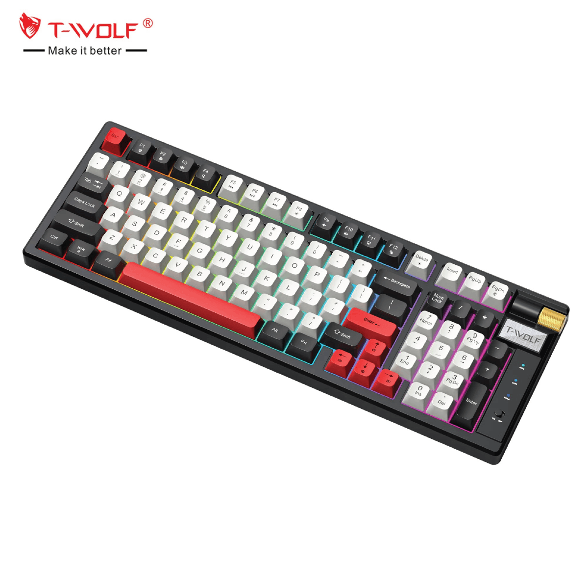 T-WOLF T70 Three-Mode Mechanical Keyboard