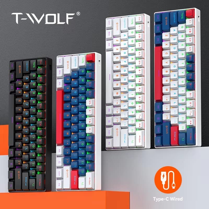 T-WOLF T60 USB Wired Gaming Keyboard