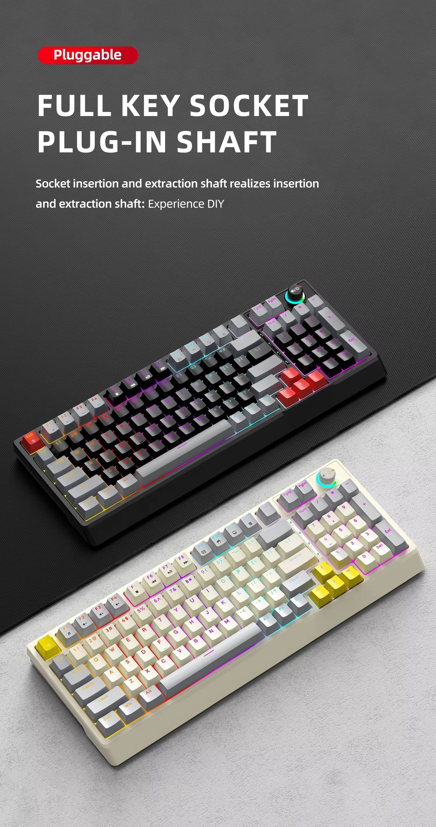 Full-Key Hot-Swappable Sockets